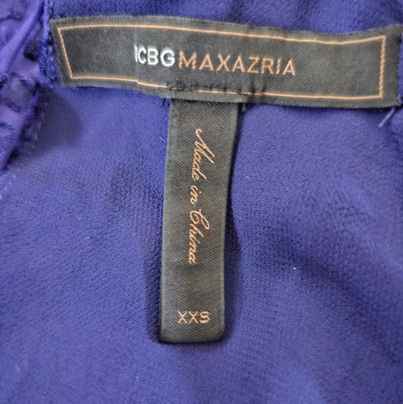 BCBG Maxazria Silk Blend Layered Halter Top | Persian Blue | XXS | EUC - Picture 7 of 8